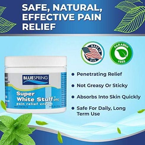 Blue Spring Back Pain Relief Cream with Emu Oil - Natural Topical Cream for Inflammation