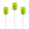 Wellgler's Disposable Care Oral Swabs, Sterile Sponge Mouth Swabs (100pcs, Green)