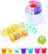 HONITANO 28 Weekly Pill Organizer Compartments Portable Round Medicine Box with Colorful Pu Case for Travel and Daily