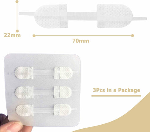Emergency Wound Closures Adhesive Bandages, Zip Stitch Stickers for Camping, Survival & Household Gear, 3 Pcs (70 *