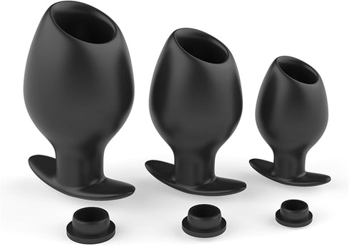 Outgoing Wearing Butt Plug Hollow Peeping Anal Plug with lid Leakage Prevention Liquid Butt Plug Anal Dilator