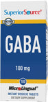 Superior Source GABA 100 mg, Quick Dissolve MicroLingual Tablets, 100 Count - Brain Health Support, Non-GMO