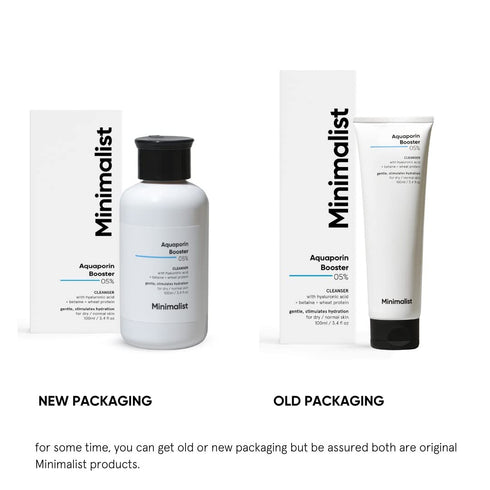 Minimalist 5% Aquaporin Booster Face Wash for Dry Skin with Hyaluronic Acid | Gently Cleanses | 3.4 Fl Oz / 100 ml
