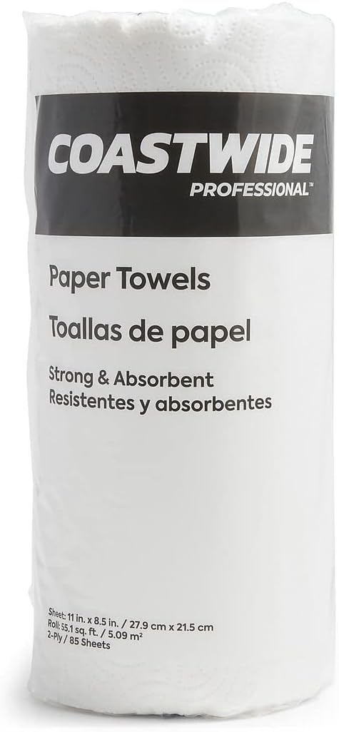 STAPLES Coastwide Professional Kitchen Rolls - 2-Ply Paper Towels, 1 Roll, 85 Sheets/Roll (CW21810)