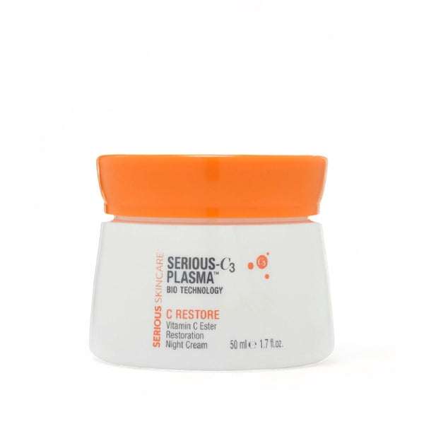 Serious Skincare Serious-C3 Plasma Vitamin C Restore - Night Cream for Deep Hydration, 1.7 oz