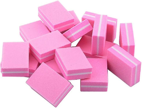 YIMART 20 Pcs Double-sided Mini Nail Buffer Block, Colorful Sponge Nail Polish Strips for Manicure