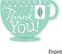 Set 12 Big Dot of Happiness Floral Lets Par-Tea - Shaped Thank You Cards - Garden Tea Party Thank You Note Cards