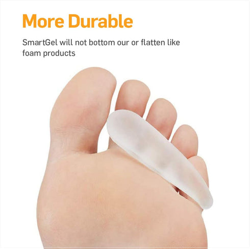 NatraCure Gel Hammer Toe Crest Pads (Left/Right) - 2 Pairs Straightening Cushion for Mallet and Overlapping Toes
