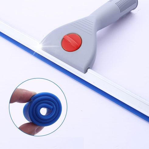 25cm 10in Blue Window & Glass Cleaning Squeegee - Non-Slip Handle for Shower Glass Door and Tile Cleaning