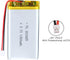 3.7V 1300mAh 603465 Lithium Polymer Ion Rechargeable Battery with 2P PH 2.0mm Pitch Connector