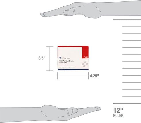 Pac-Kit 13-600 First Aid/Burn Cream, 0.9 gm Packet, Box of 60