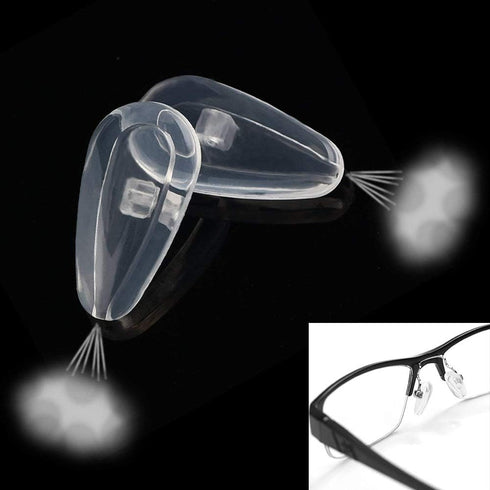 Eyeglass Nose Pads Screw-in Repair Kit, Anti-Slip Soft Silicone Air Chamber Bag with Screws and Screwdriver for Glasses