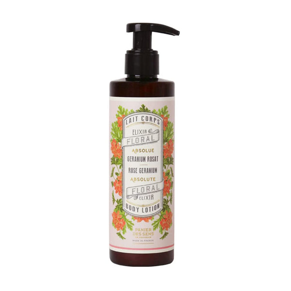 Panier des Sens - Geranium Body Lotion for Dry Skin, 8.45 Floz Hydrating Body Cream with Shea Butter & Olive Oil