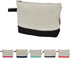 NGIL Jute/Canvas Large Travel Cosmetic Bag Pouch for Women, Multipurpose Toiletry Pouch, Personalized Makeup Bag