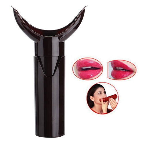 Portable Lip Plumper Device, Lip Vacuum Suction Tool for Manual Enhancement, Dark Red Beauty Accessory