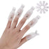 HiMo 10PC Plastic Acrylic Nail Art Soak Off Cap Clip - UV Gel Polish Remover Wrap Tool (White)