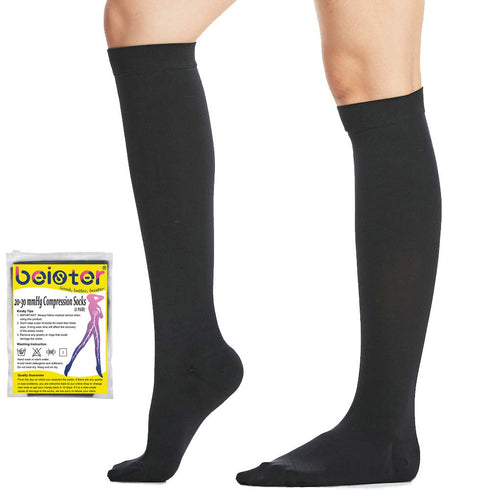 Beister Closed Toe Knee High Calf Compression Socks 20-30 mmHg for Women & Men, Support for Varicose Veins