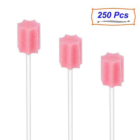 Disposable Oral Swabs, Sterile Dental Sponge Swabsticks Unflavored for Mouth & Gum Cleaning