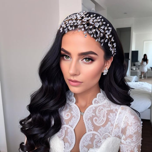 Rhinestone Bridal Headpiece, Crystal Wedding Hair Accessories for Brides and Bridesmaids