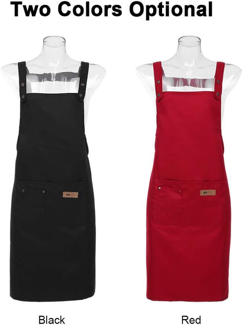 Professional Hairdresser Apron, Waterproof Stylist Tool for Hairdressing, Coloring, Shampoo, Haircuts - Black