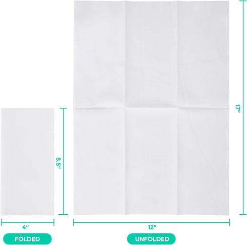 100PACK Disposable Hand Towels for Bathroom, Soft and Absorbent Paper Guest Towels for Kitchen, Parties, Weddings