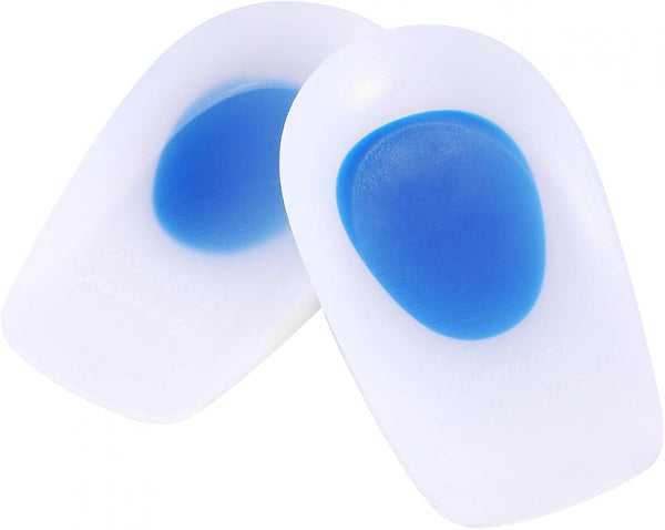 1 Pair Silicone Gel Heel Cups for Plantar Fasciitis, Sore Heel, Bone Spur & Achilles Pain Relief Protectors (M 34-38)