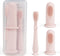 Ali+Oli Oral Care Set for Baby (Blush), Includes Baby Finger Toothbrush x 2, Tongue Scraper, BPA Free