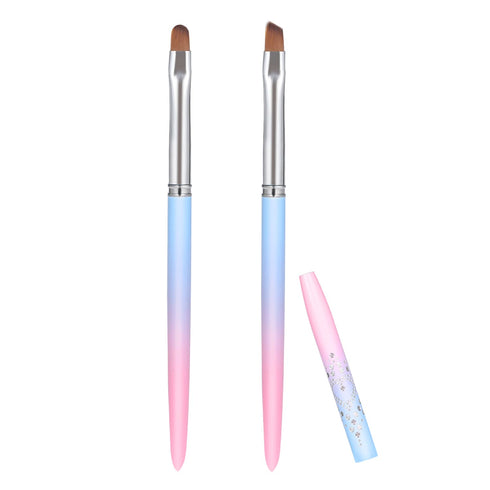 SAVITA 2pcs Nail Art Clean Up Brushes, Painting Tools for Nail Art Design & Polish Mistake Cleaning