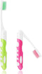2Pcs Travel Toothbrush - Portable Soft Folding Toothbrushes for Travel Camping Hiking