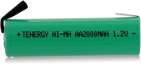 Tenergy 1.2V NiMH 2000mAh Flat Top Rechargeable AA Batteries, 10 Pack