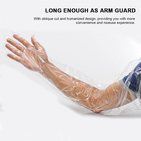 50 Disposable Veterinary Dressing Gloves, Extra Long Sleeve Full Arm Gloves