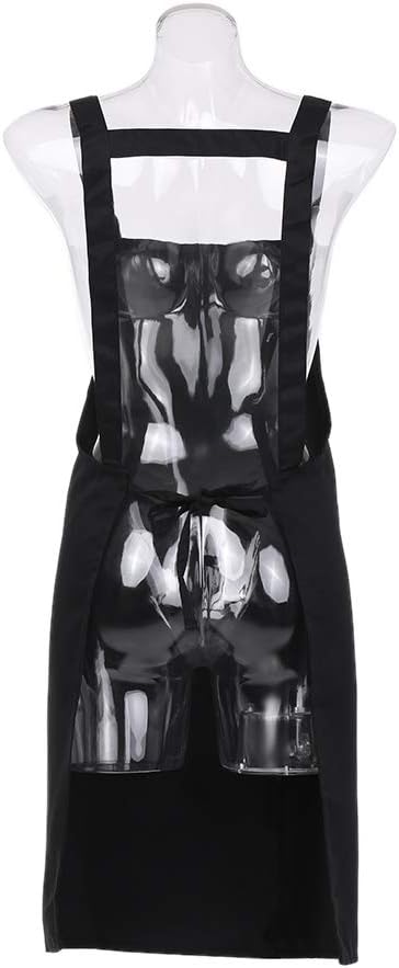 Professional Hairdresser Apron, Waterproof Stylist Tool for Hairdressing, Coloring, Shampoo, Haircuts - Black