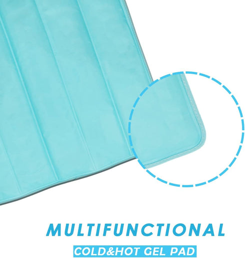 Gel Cooling Mat, Ice Cooling Cold Mat for Pain Relief, Hot Cold Therapy Pack for Back, Shoulder, Knee, Belly (Green