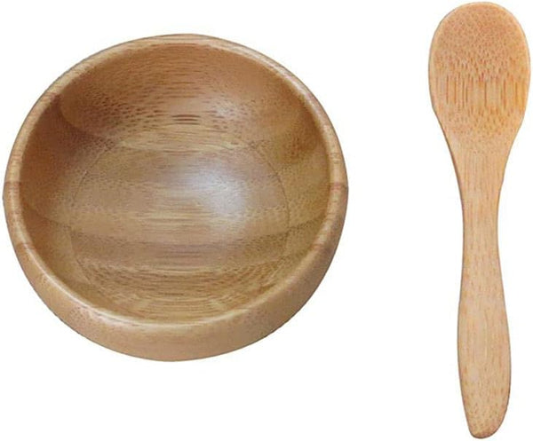 Eco Bamboo Mixing Bowl - Cute Small Facial Skin Care Mixing Bowl for DIY Homemade Cosmetic Tool Sets