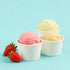 Lakesstory 4 oz 25-Count Frozen 4-Ounce White Paper Ice Cream Cups Disposable Dessert Bowls for Hot or Cold Food