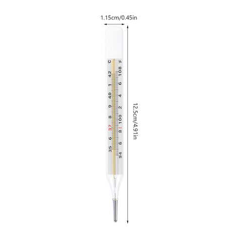 MAGICLULU 1Pc Glass Oral Temperature Adult Free Clinic Armpit Fast Reading Fever Indicator with Double Scale