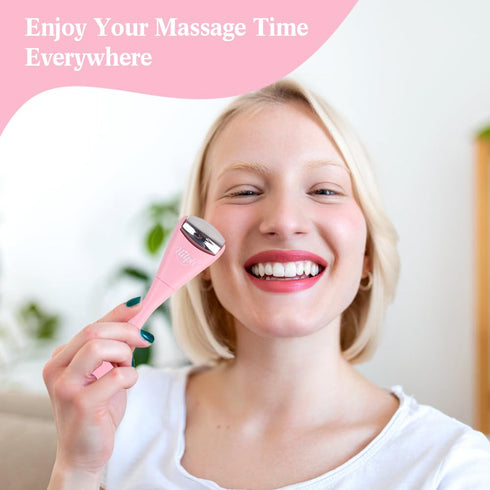 Hilph Mini Ice Roller for Face & Eyes, Face Eye Massager Roller Set for Puffiness Relief, Metal Facial Ice Roller