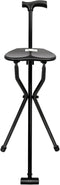 WXLTSGM Portable Walking Stick, Folding Cane Chair with Seat Non-Slip 3 Legged Portable