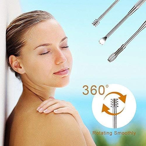 BetyBedy Ear Cleansing Tool Set, 7 Pcs Ear Pick Kit with Storage Box and Small Cleaning Brush