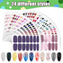 Maitys 560 Pieces Nail Polish Strips Decals, 40 Sheets Full Wrap Self Adhesive Gel Fingernail Art with File for Women