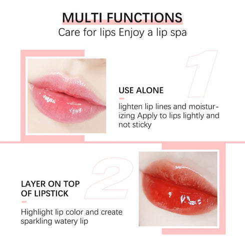 Hydrating Lip Glow Oil, Plumping Lip Gloss, Moisturizing Lip Balm, Natural Lip Plumper, Cherry Lip Plumper Gloss