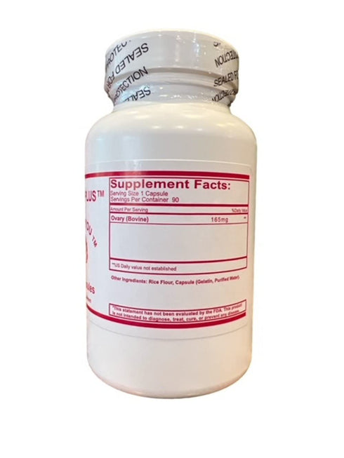 SOR, Inc. 90 Count Ovary Plus Feminizing Pills For Crossdressing, Transgender. Pure Bovine Ovary Glandular Capsules