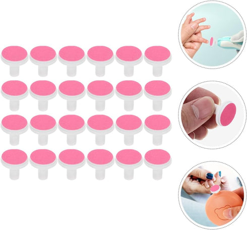 Trimmer 24pcs Homoyoyo Nail Pads Replacement for Infant Electric Nail File Pads Baby