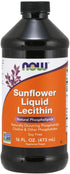 NOW Supplements Sunflower Lecithin, Liquid, 16-Ounce, with Naturally Occurring Phosphatidyl Choline