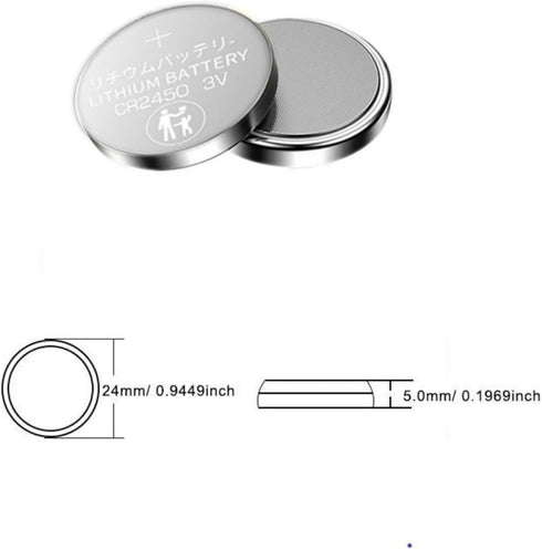50 Pack CR2450 Battery Lithium Li-ion 600mAh CR 2450 3V Batteries