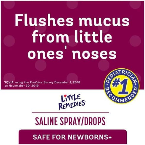 Little Remedies Saline Spray Drops, 1 Fl Oz, Pack of 2, Little Noses