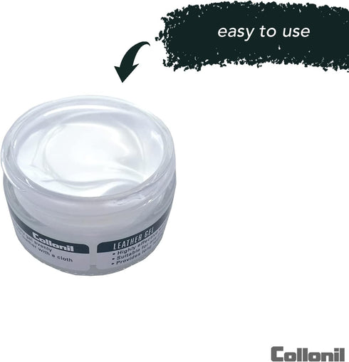 Collonil Leather Gel 2.02 Fl Oz - Leather Care for Smooth and Suede Leather, Dirt & Water-Repellent