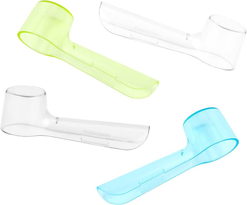 2 Pack Toothbrush Head Covers, Compatible with Oral B Electric Toothbrush Round Heads (White)