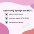 Absorbing Sponge for Women, Sterile Postpartum Sponge for Feminine Care and Hygiene, 15 Counts