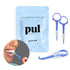 PUL Chewies & Clear Aligner Removal 2 in 1 Combo Tool - Compatible With Invisalign Removable Braces & Trays, Aligners, Retainers, Dentures - Hygienic Oral Care - Compact & Durable - 3 Pack, Blue